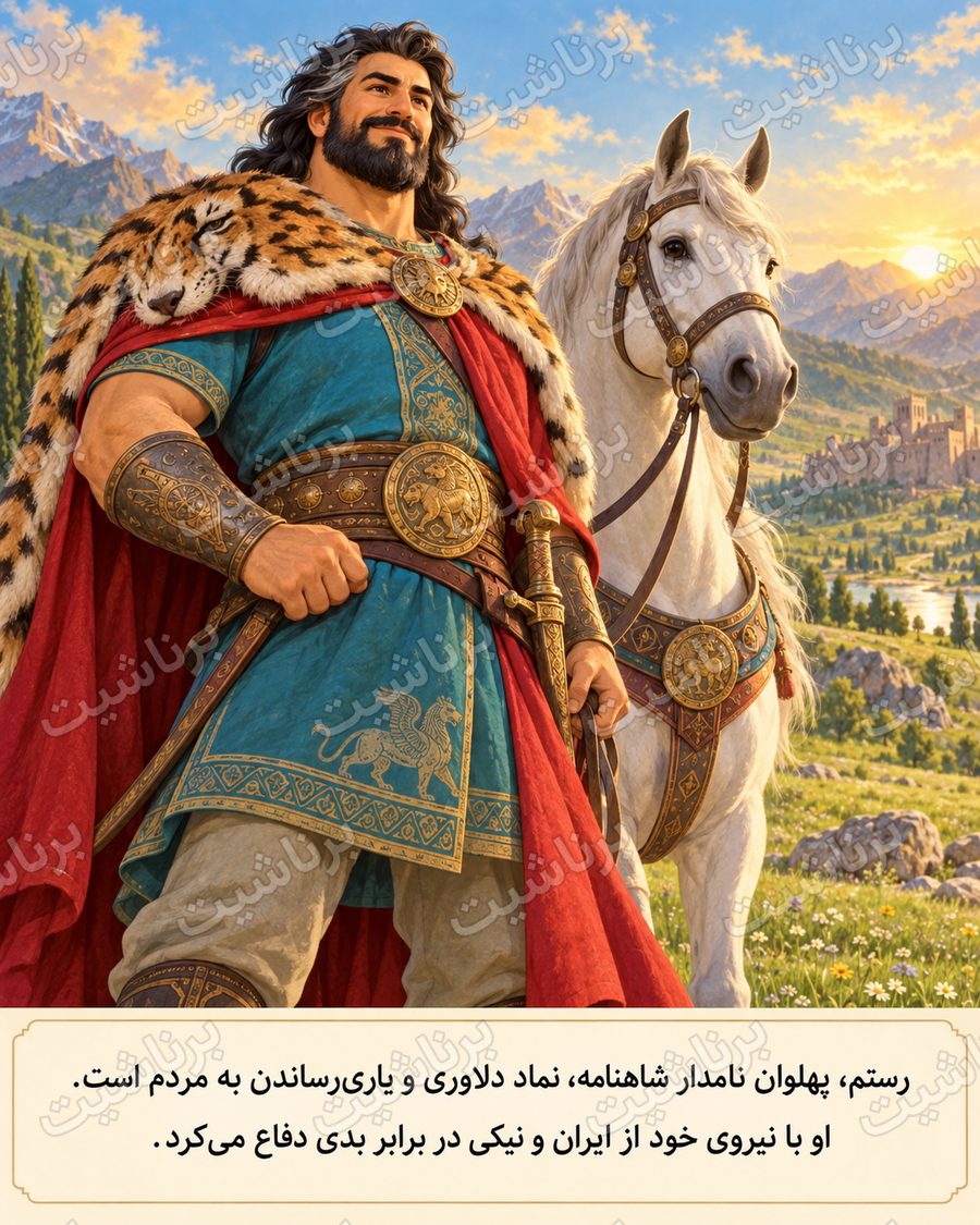 کاربرگ رنگ آمیزی رستم