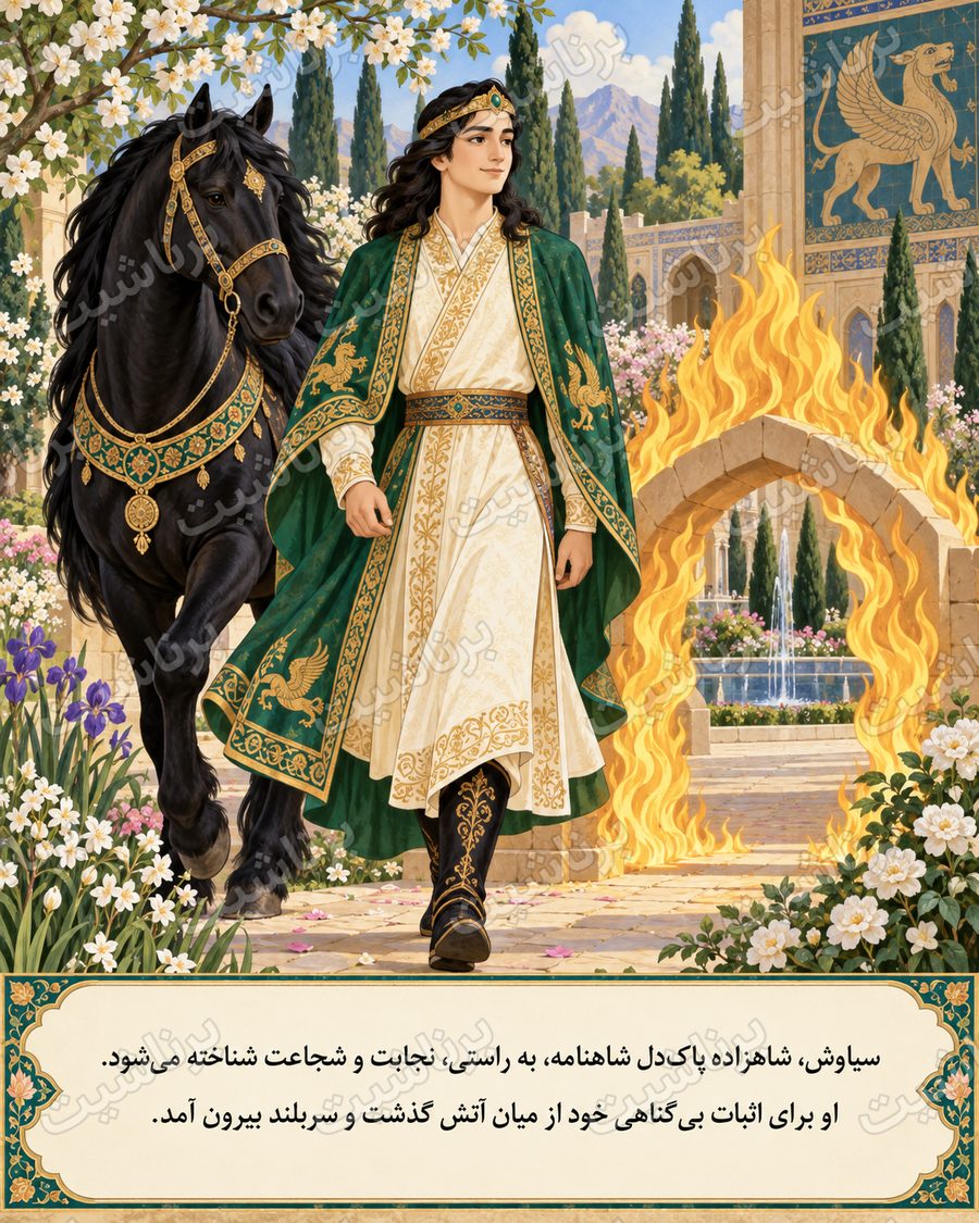 کاربرگ رنگ آمیزی سیاوش