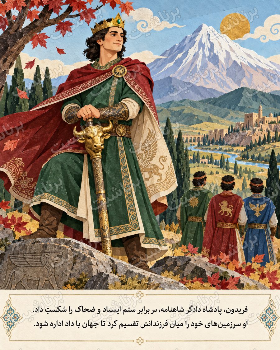 کاربرگ رنگ آمیزی فریدون