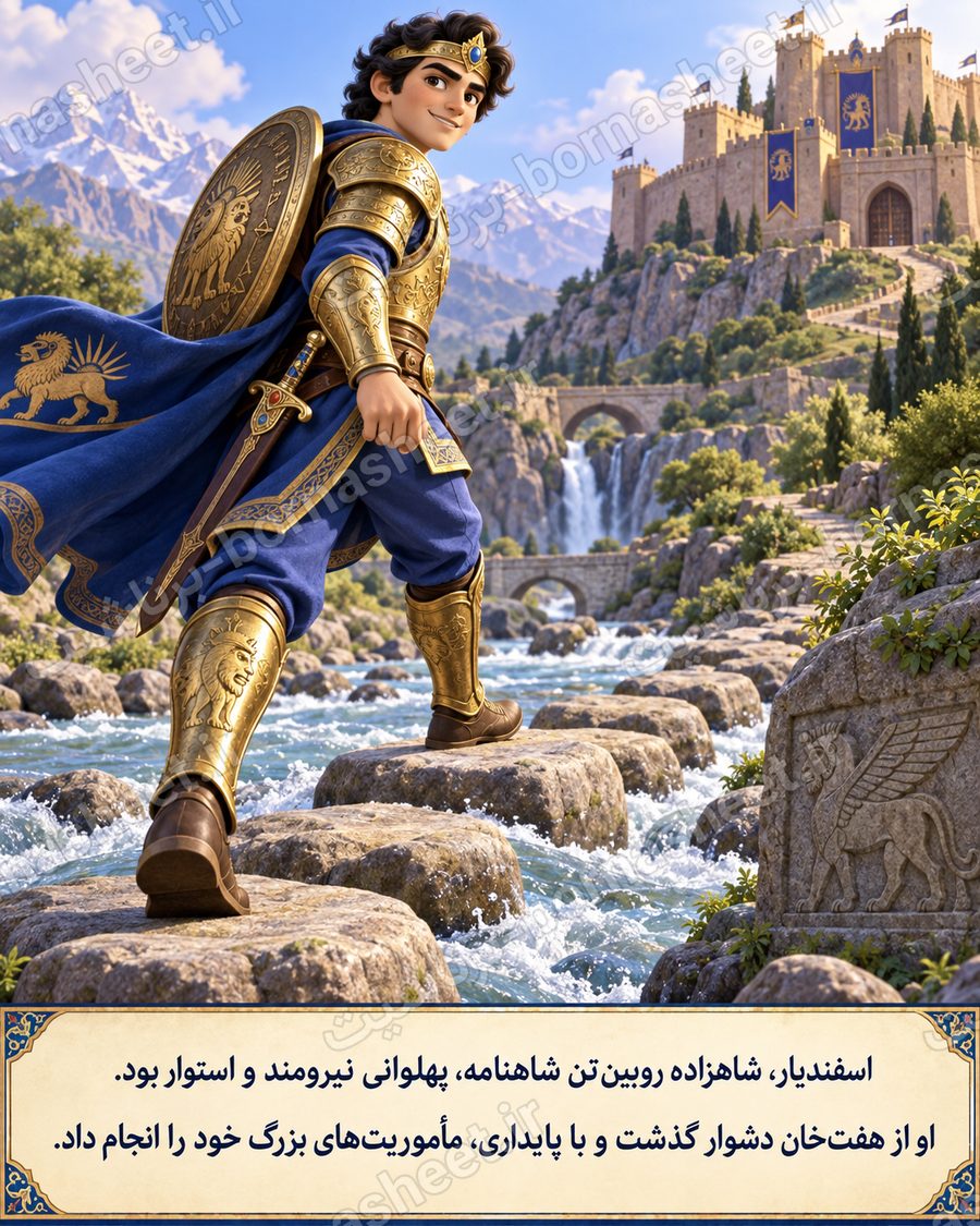 کاربرگ رنگ آمیزی اسفندیار