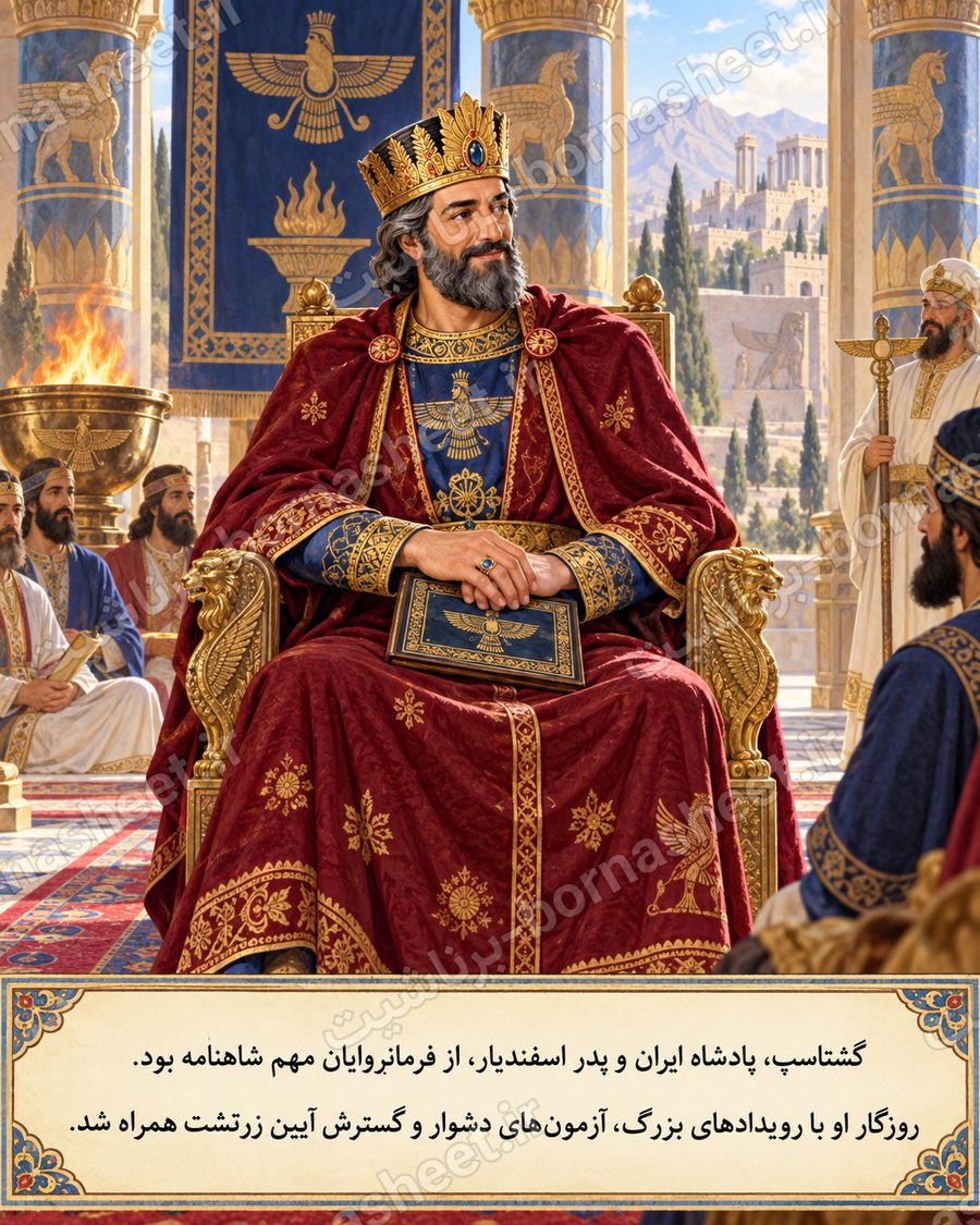 کاربرگ رنگ آمیزی گُشتاسپ