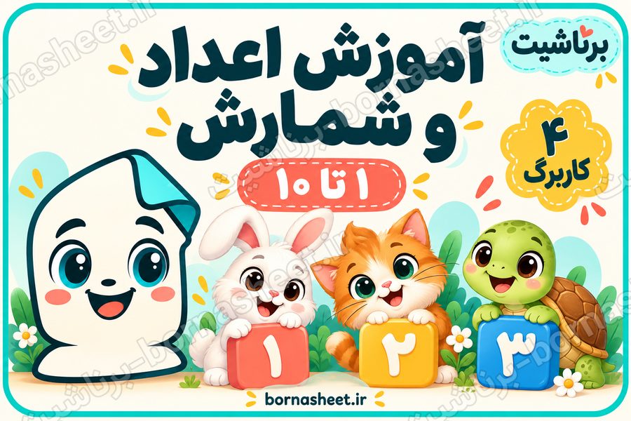 آموزش اعداد و شمارش بین 1 تا 10 (تیپ 3 برناشیت)